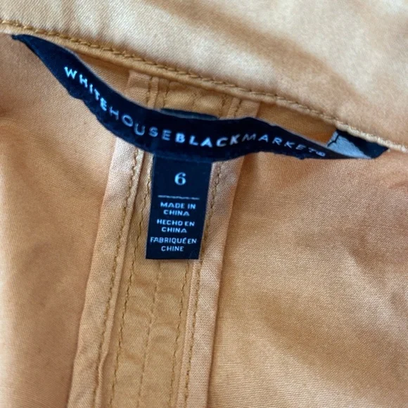 White House Black Market Yellow Utility Jacket - Picture 6 of 8